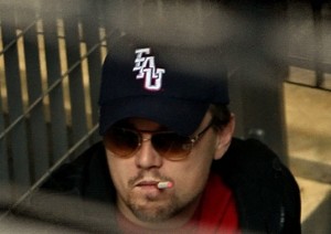 leonardo DiCaprio smoking an electronic cigarette